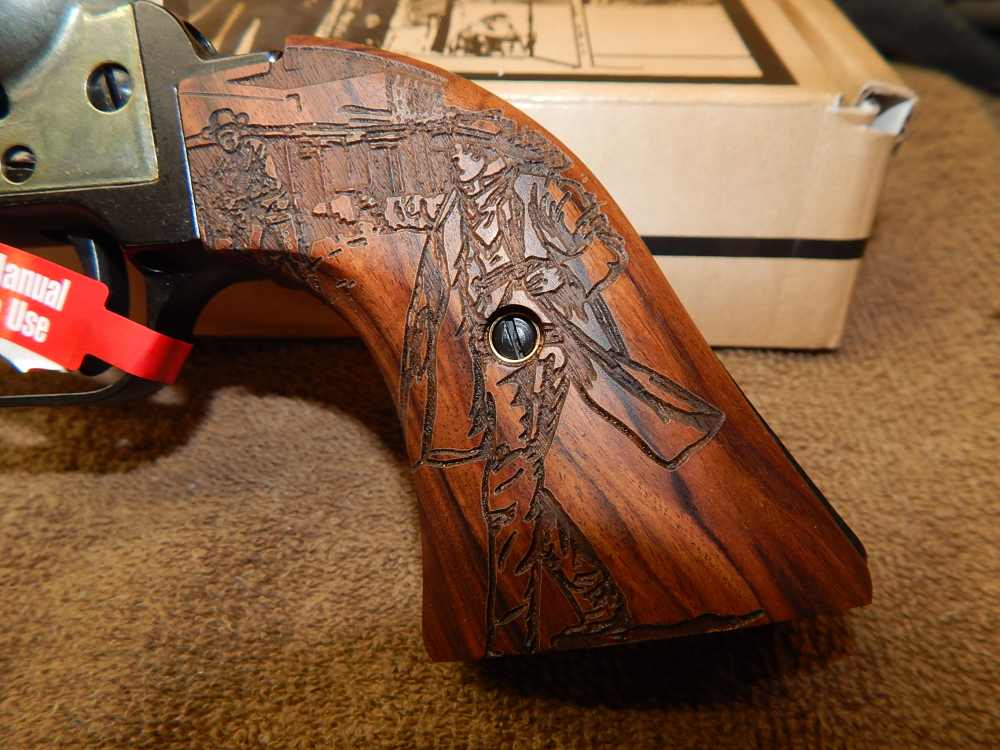 HERITAGE ROUGH RIDER 12" FIXED SIGHT WILD WEST WYATT EARP BLU & CASE COLORE-img-2