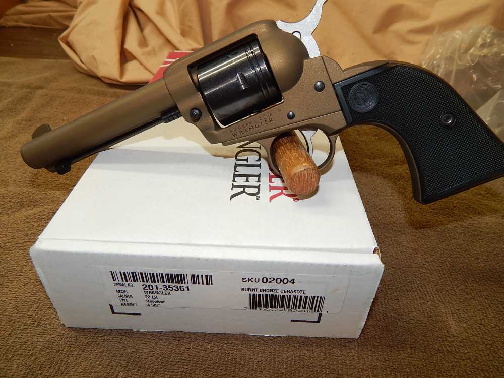 RUGER WRANGLER BRONZE CERAKOTE 4 5/8" 22 LR-img-0