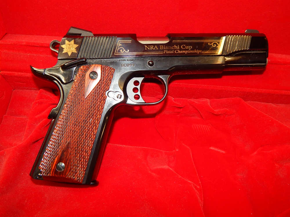 COLT 1911 GOVERMENT 45 ACP NRA BINACHI CUP W/DISPLAY CASE-img-2
