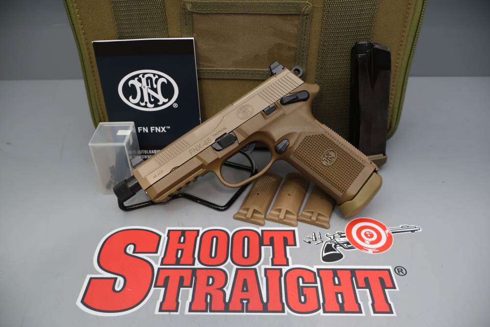 FN FNX-45 Tactical (FDE) .45ACP 5.3" w/Soft Case-img-0