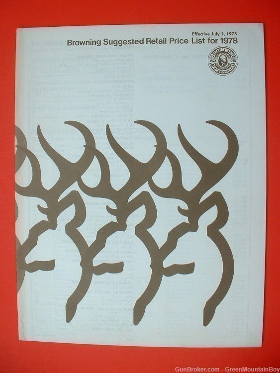 1978 OEM BROWNING Catalog Retail Price List (Update Issue) - Scarce!-img-0