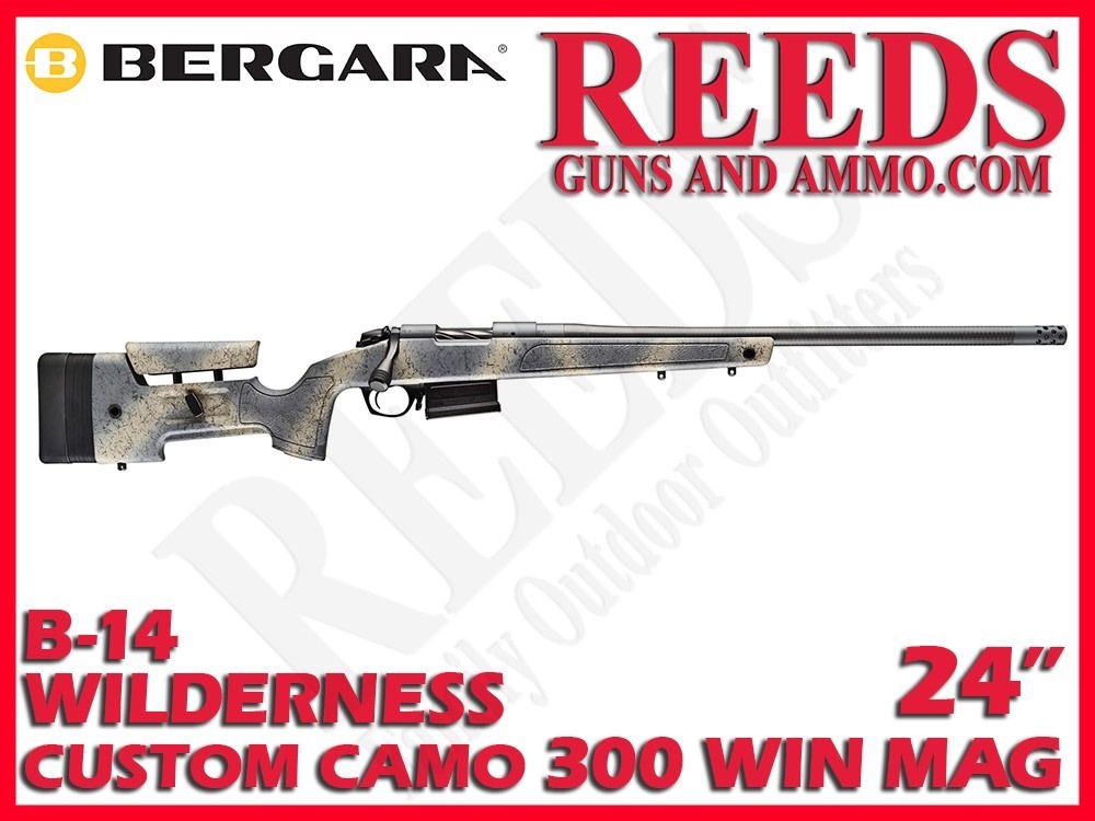 Bergara B-14 Wilderness HMR Carbon Sniper Gray 300 Win 24in B14LM361CF-img-0