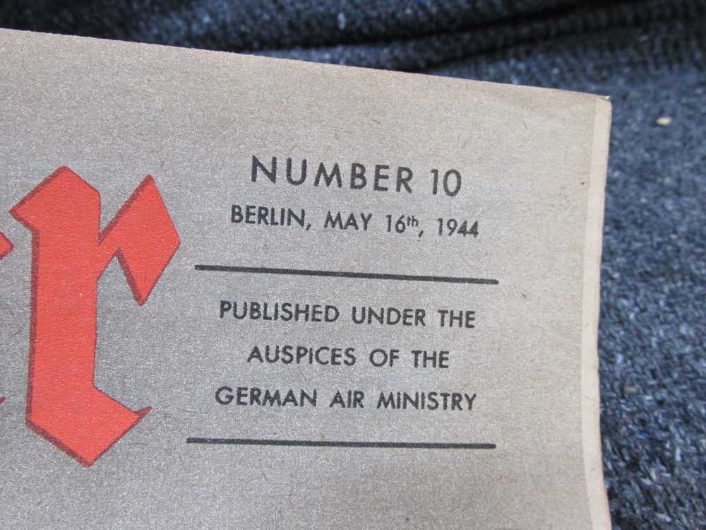 ORIGINAL WWII ERA GERMAN DER ADLER MAGAZINE DATED MAY 16, 1944-img-1