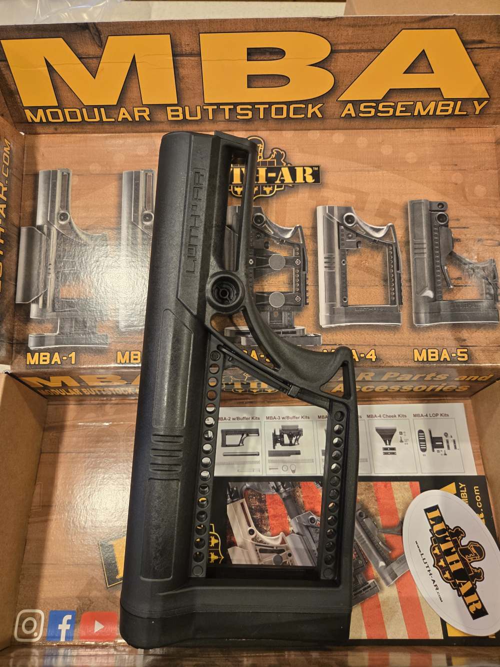 New Luth MBA-2 AR-15 fixed rifle stock-img-0