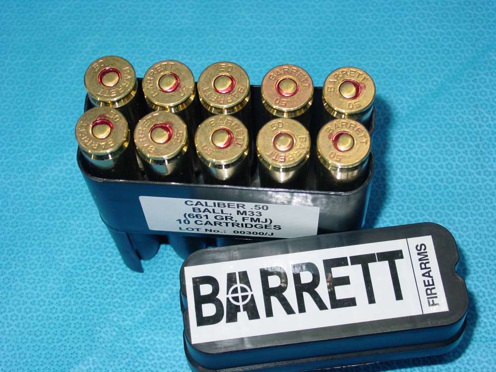 Barrett Firearms 50BMG 661 Grain M33 FMJ Steel Core Ammunition-img-0