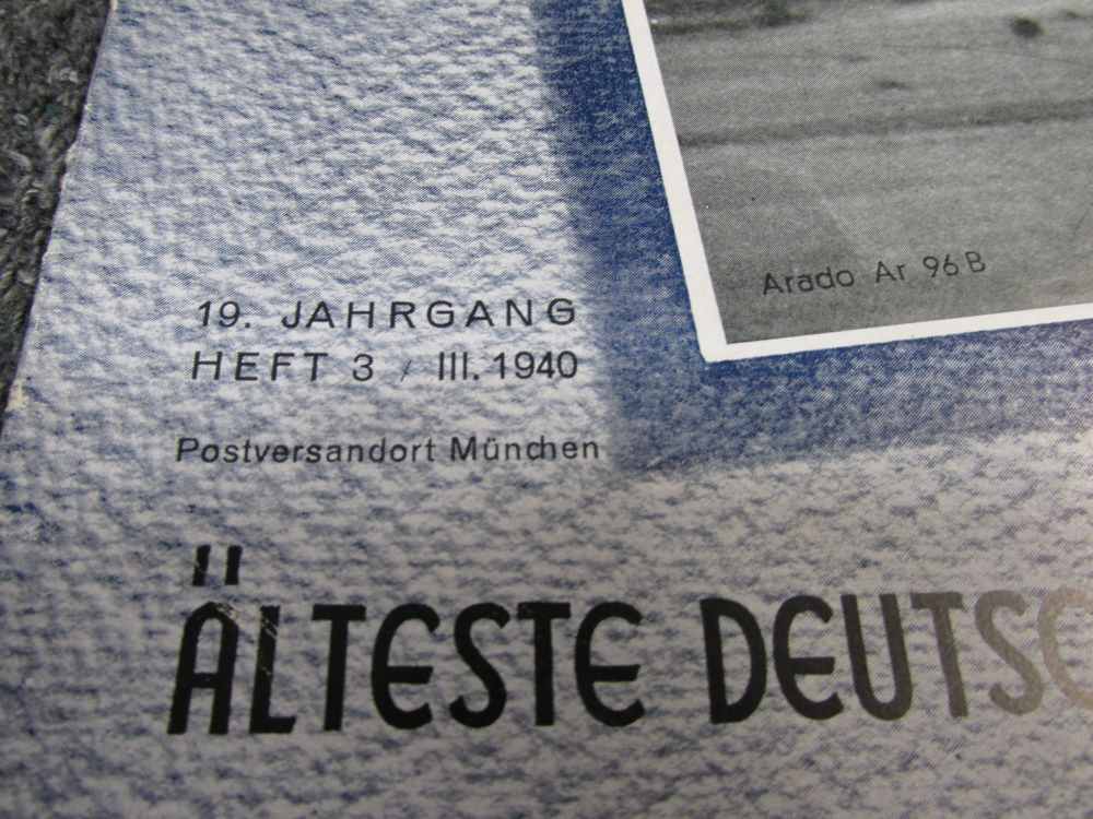 ORIGINAL WWII GERMAN DER FLIEGER AVIATION MAGAZINE DATED 1940-img-1