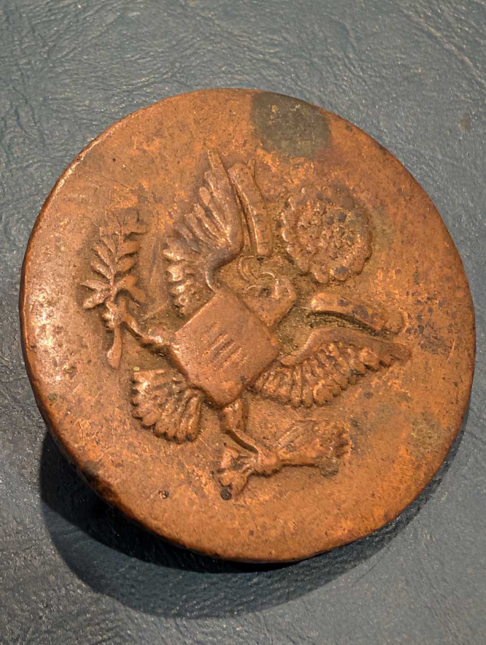 WWI-era US Cavalry horse bridle rosette-img-0