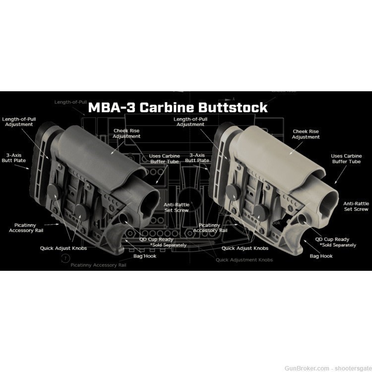 LUTH-AR MBA-3 CARBINE BUTTSTOCK, BLACK, SHOOTERSGATE-img-2