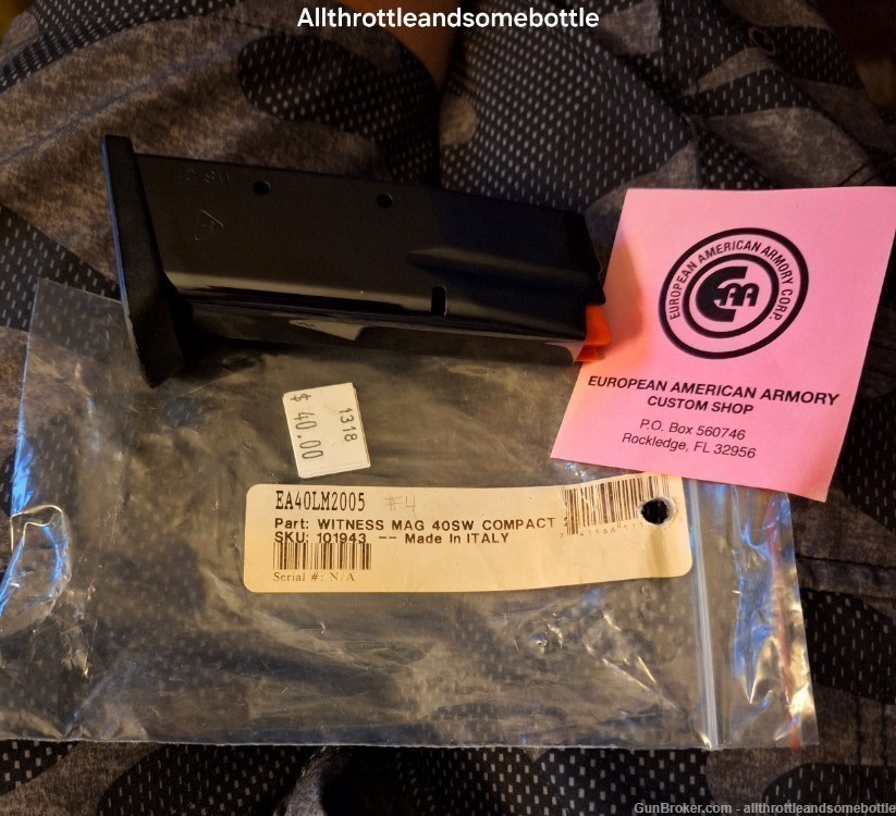 (2) new in package WITNESS EAA /TANFOGLIO COMPACT 40S&W 12RD MAGAZINES-img-2