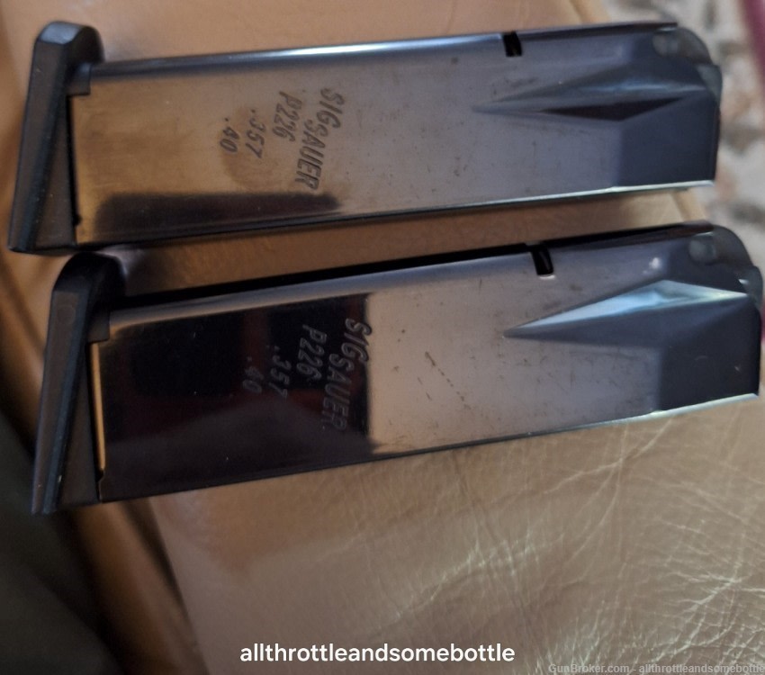 (2) Factory Sig Sauer 10 Round Magazines For P226 40 S&W & 357 Sig-img-1