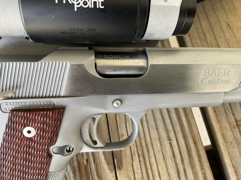 Caspian, Baer, Nowlin .38 Super Race Gun, Hi Cap, Comp, 1990’s Vintage-img-1