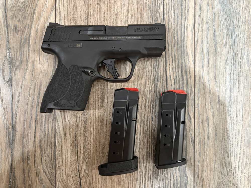 Smith & Wesson M&P 9 Shield Plus 9mm w/ Safety - (2) Mags - Lightly Used-img-0