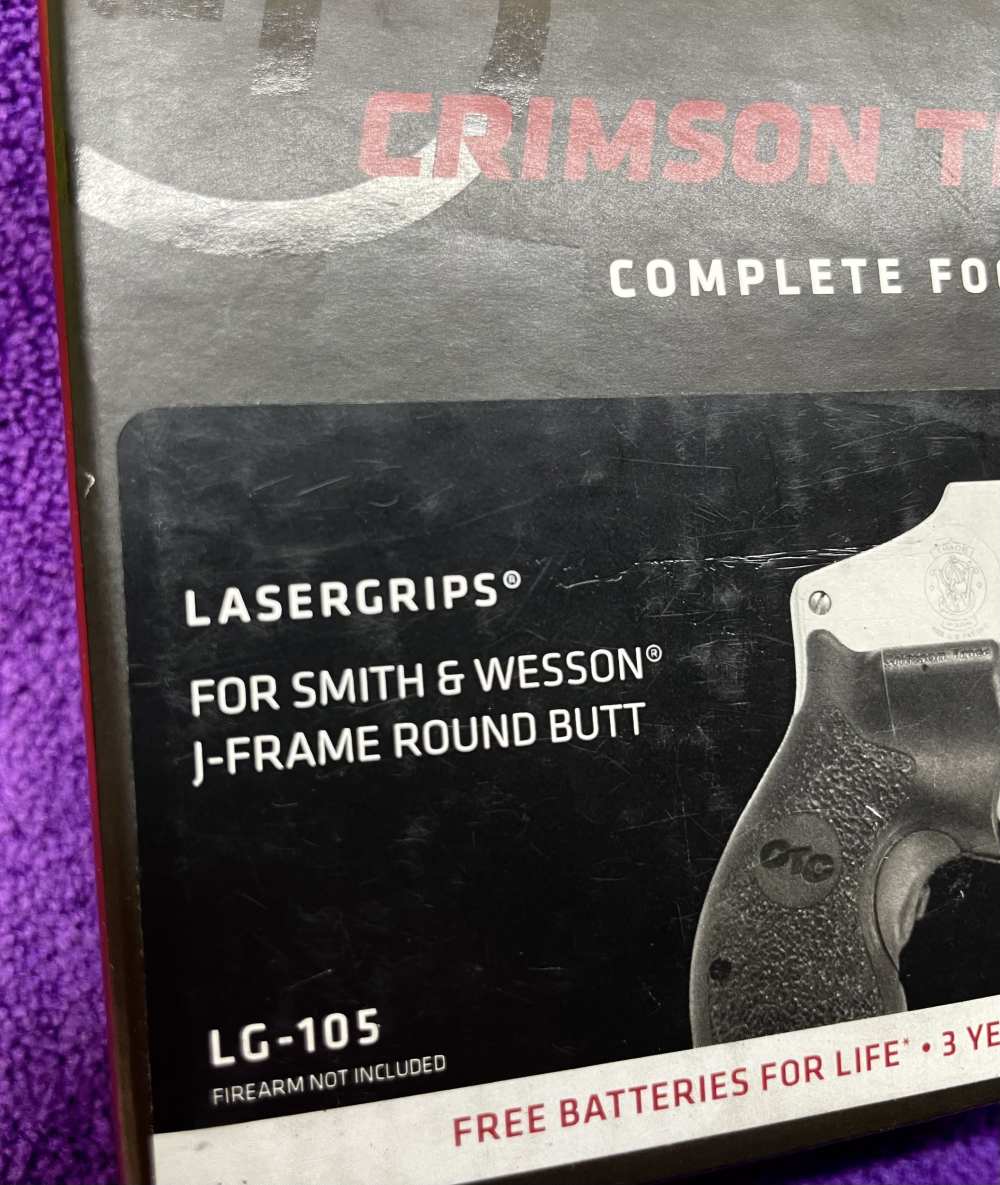 Smith & wesson J frame Round Butt Crimson Trace Red Laser Grip LG-105 NOS-img-2