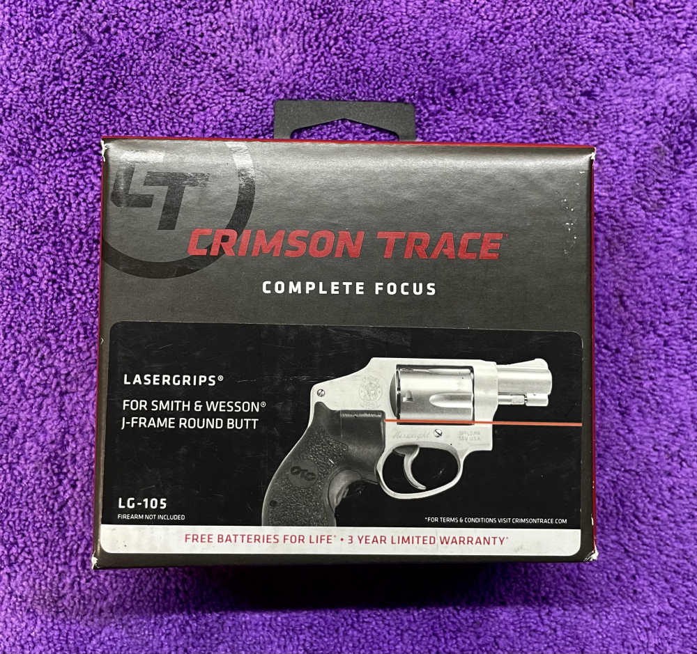 Smith & wesson J frame Round Butt Crimson Trace Red Laser Grip LG-105 NOS-img-0