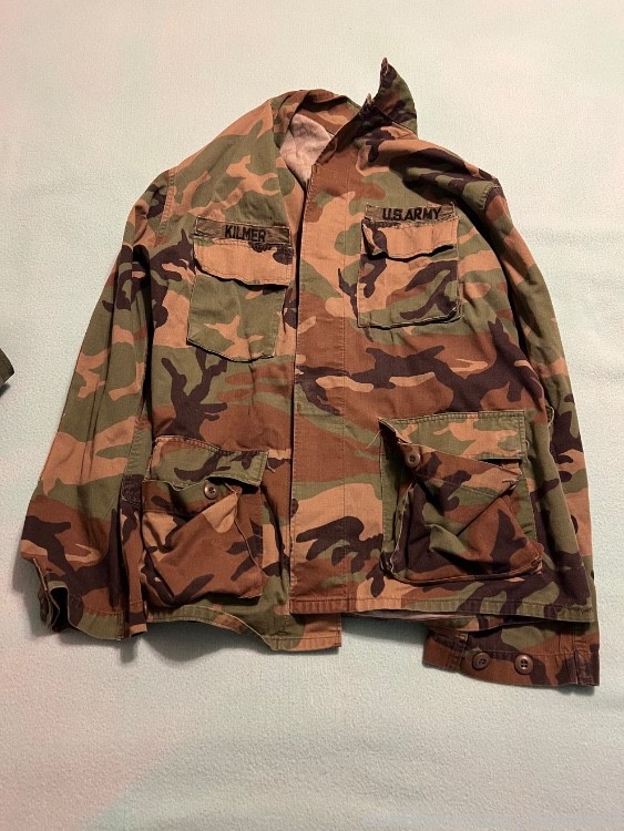 US Army Woodland BDU Shirts - Large Long - Winter Weight - Lot of Four.-img-0