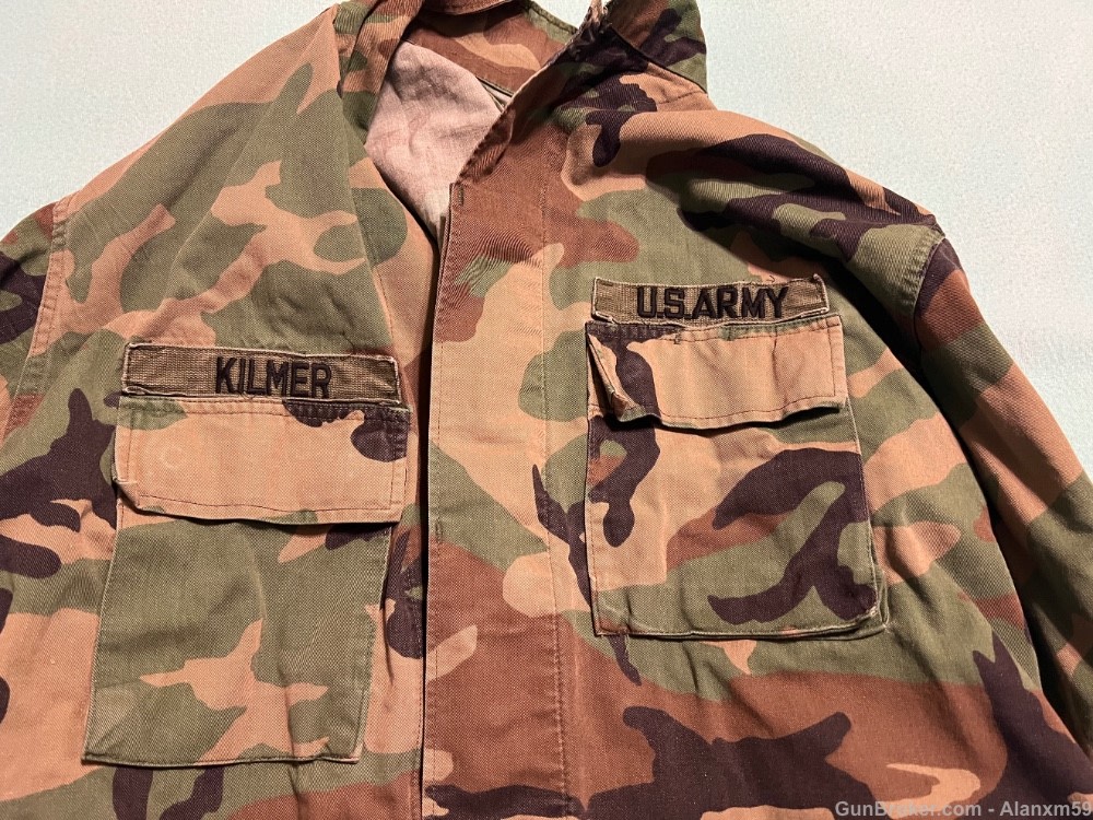US Army Woodland BDU Shirts - Large Long - Winter Weight - Lot of Four.-img-1
