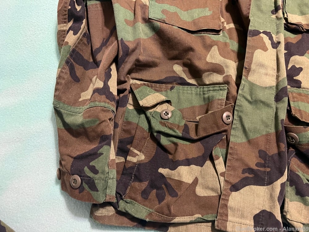 US Army Woodland BDU Shirts - Large Long - Winter Weight - Lot of Four.-img-12