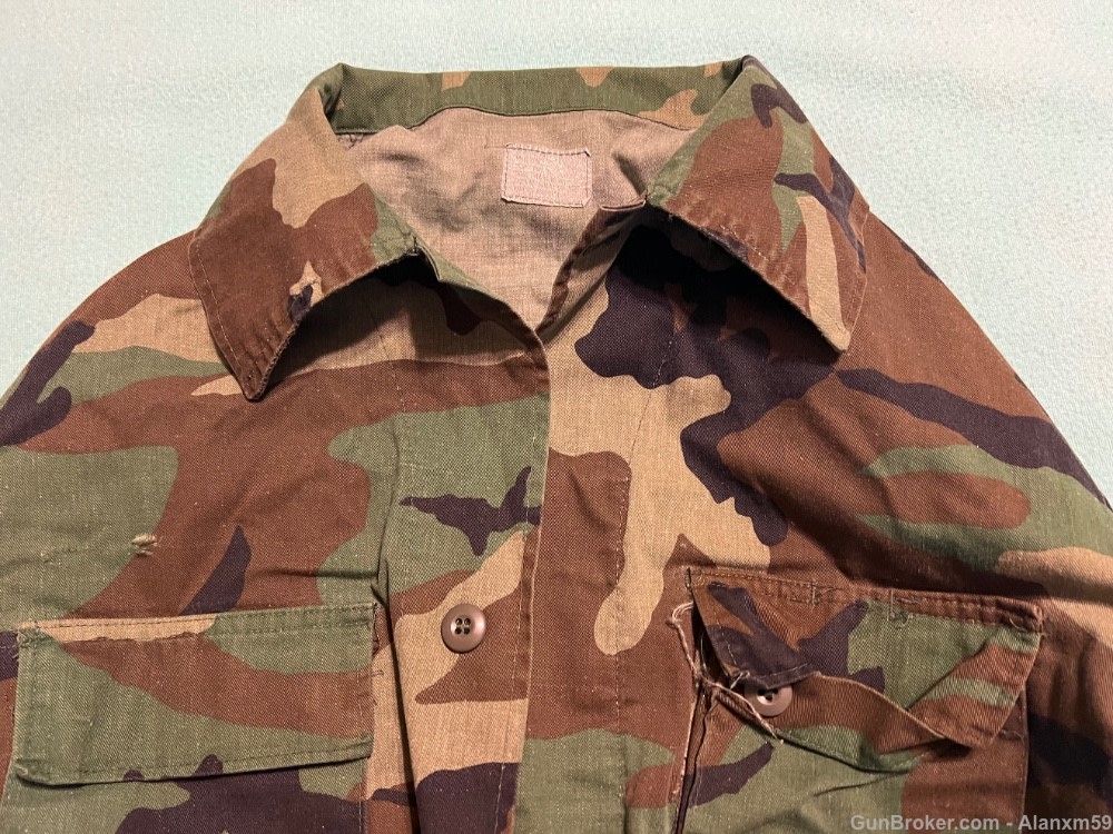 US Army Woodland BDU Shirts - Large Long - Winter Weight - Lot of Four.-img-11
