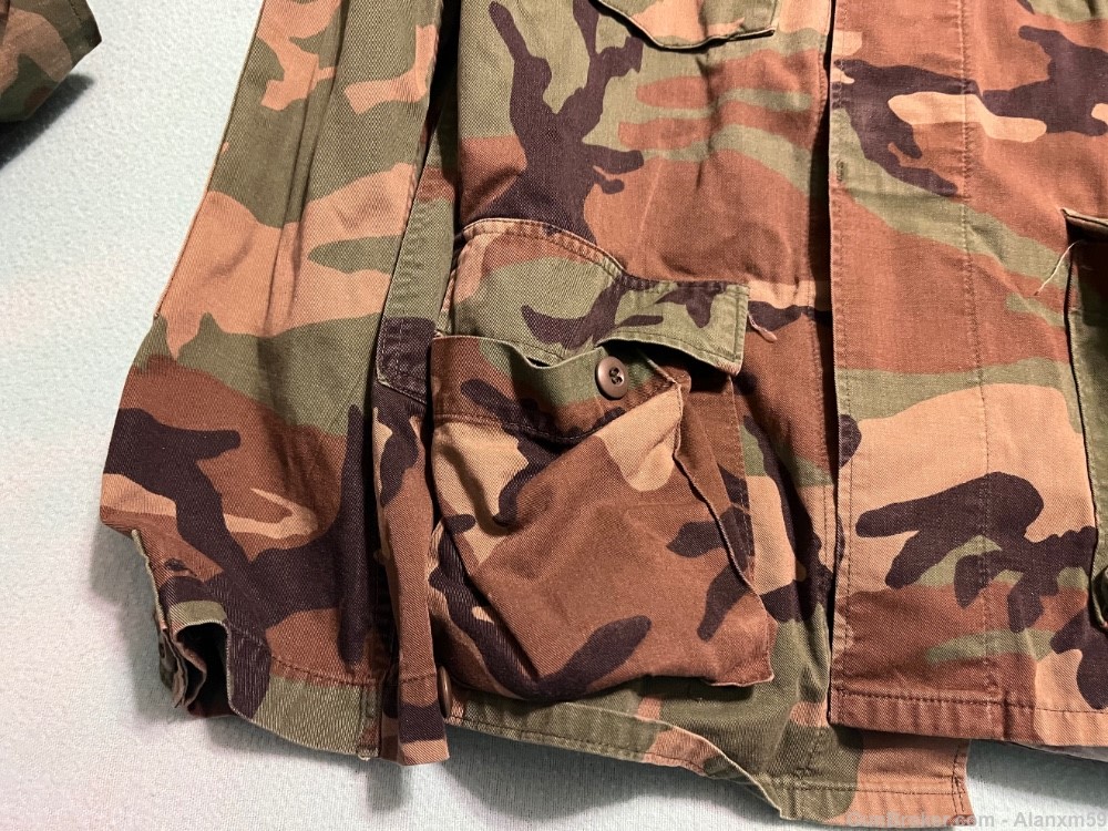 US Army Woodland BDU Shirts - Large Long - Winter Weight - Lot of Four.-img-2