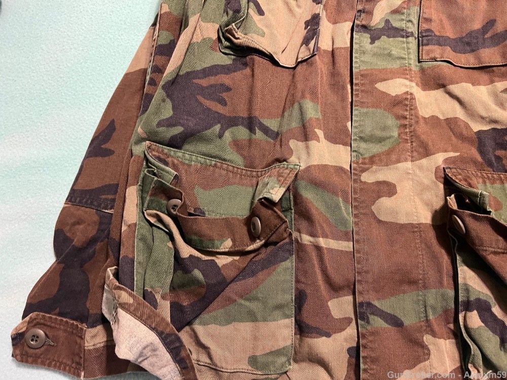 US Army Woodland BDU Shirts - Large Long - Winter Weight - Lot of Four.-img-8