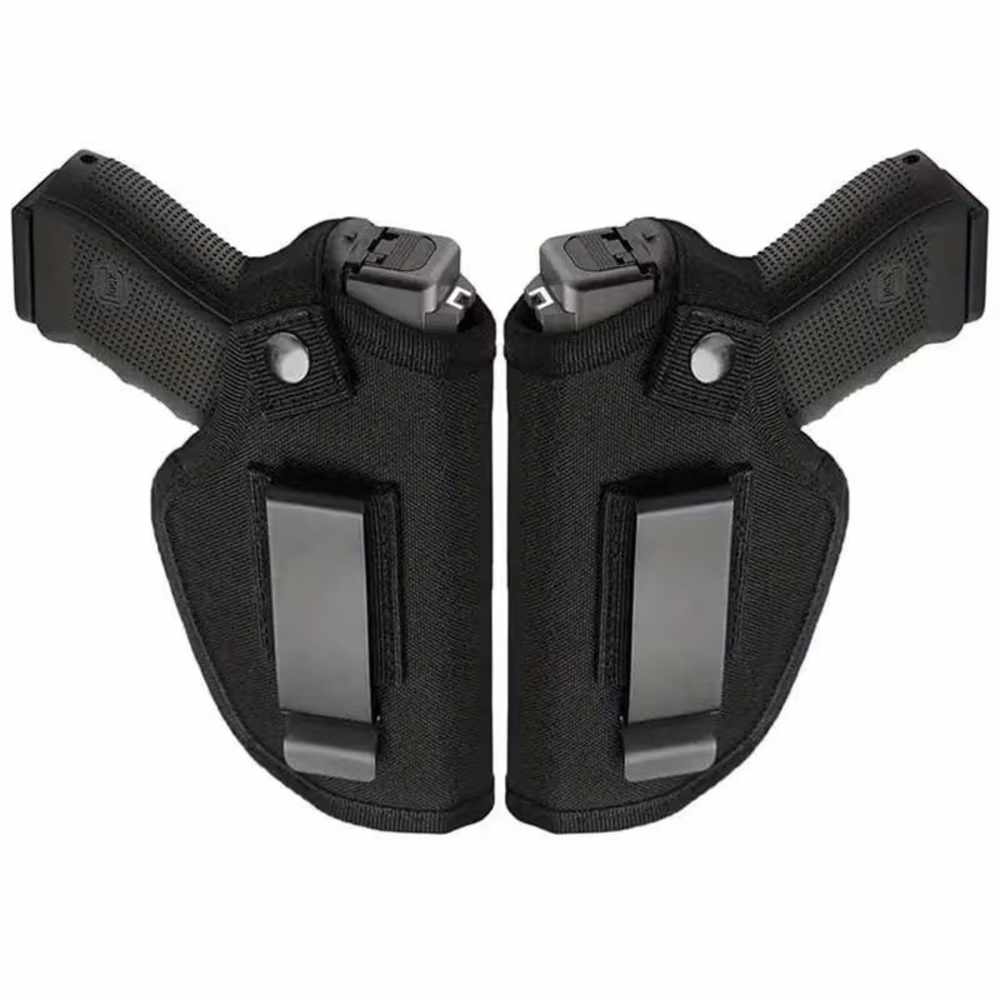 New Medium Pistol Holster * Black Nylon * Lightweight Carry * High Quality-img-7