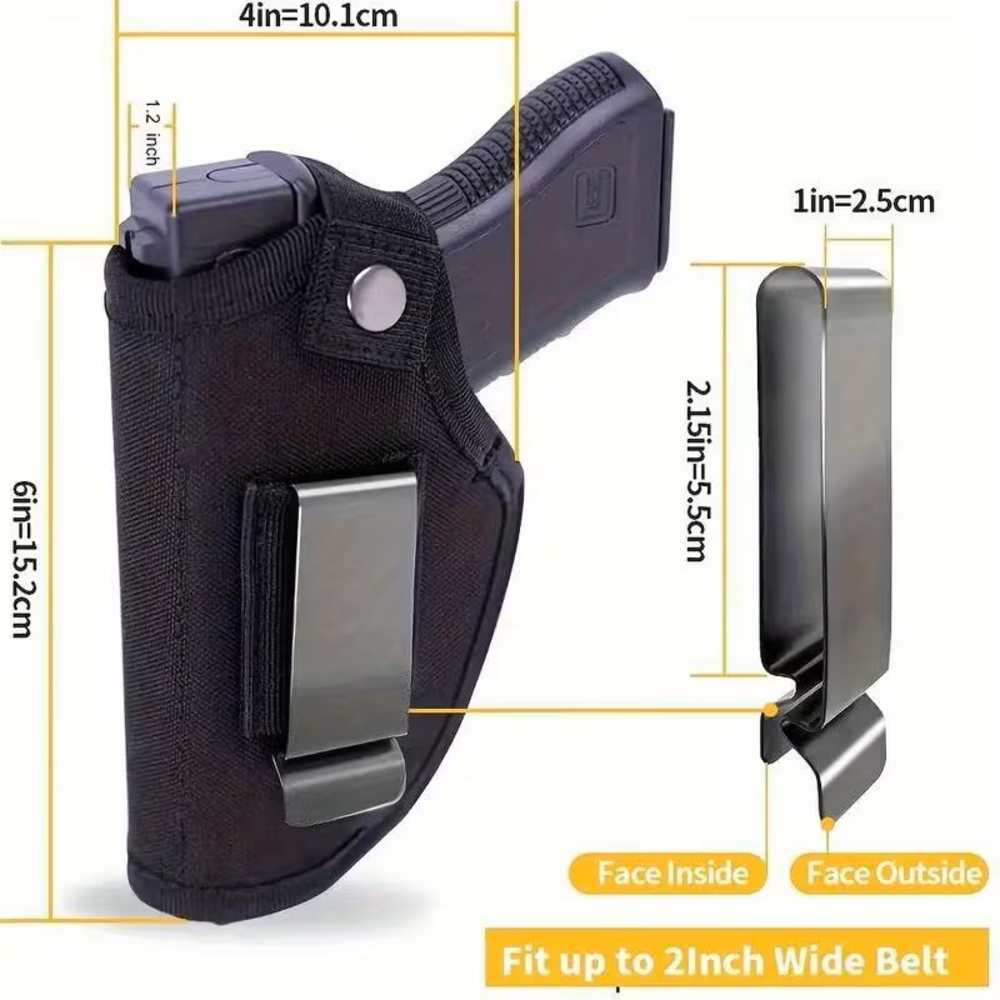 New Medium Pistol Holster * Black Nylon * Lightweight Carry * High Quality-img-2