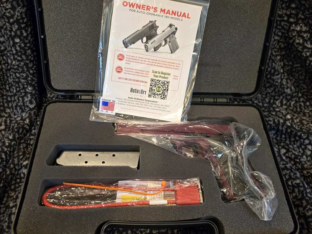 Auto Ordnance 1911 Pistol 45 ACP 5" BLACK CHERRY NIGHT SIGHTS 1911TCAC9 -img-7