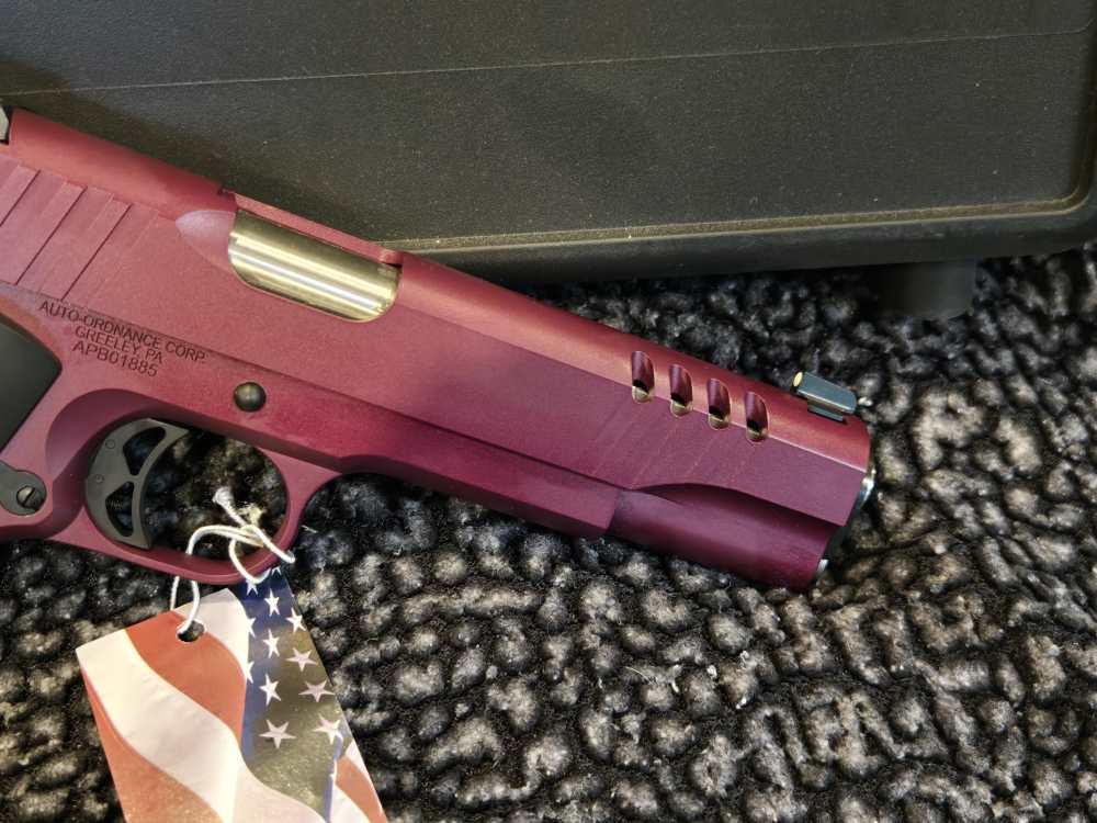 Auto Ordnance 1911 Pistol 45 ACP 5" BLACK CHERRY NIGHT SIGHTS 1911TCAC9 -img-2