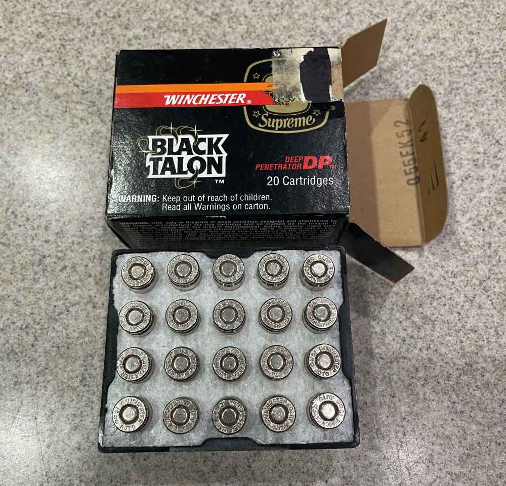 Winchester BLACK TALON 10mm Auto 200 Grain Black JHP Ammunition - 20 Rd BOX-img-0