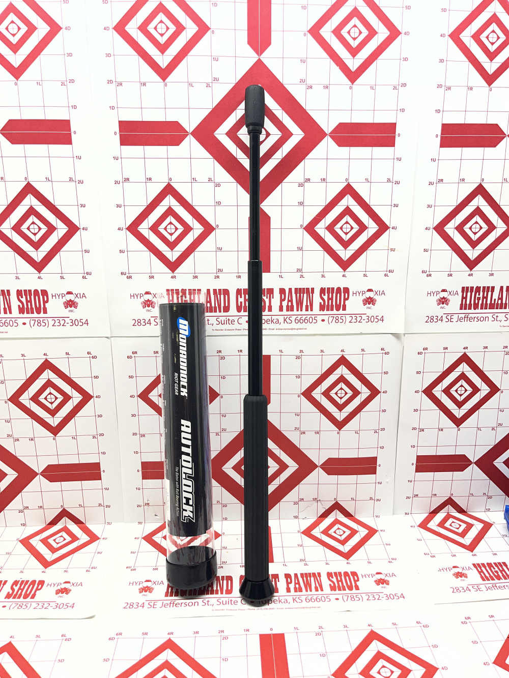 NIB Monadnock AutoLock 9152W Expandable Baton wedge cap 22in ASP Blackjack-img-1