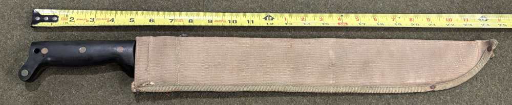 Post WWII M1942 Machete Unmarked Blade and Sheath - Fair to Good Condition-img-2