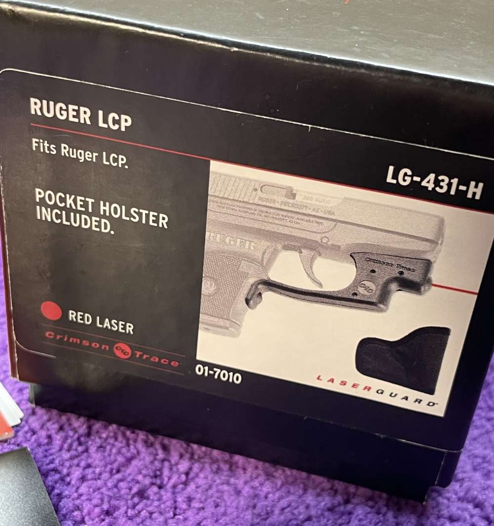 Discontinued Combo! - Ruger Lcp Crimson Trace Red Laser & Holster LG-431 H -img-1