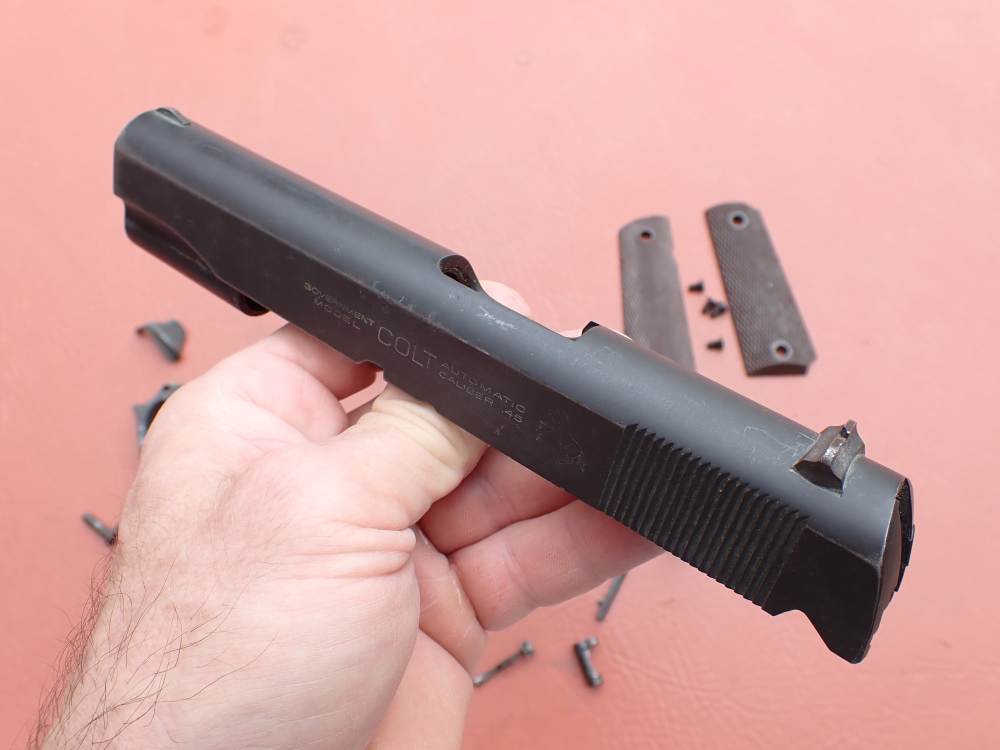 EARLY COLT 1911 GOVERNMENT MODEL .45ACP FACTORY PISTOL PARTS KIT SET-img-4