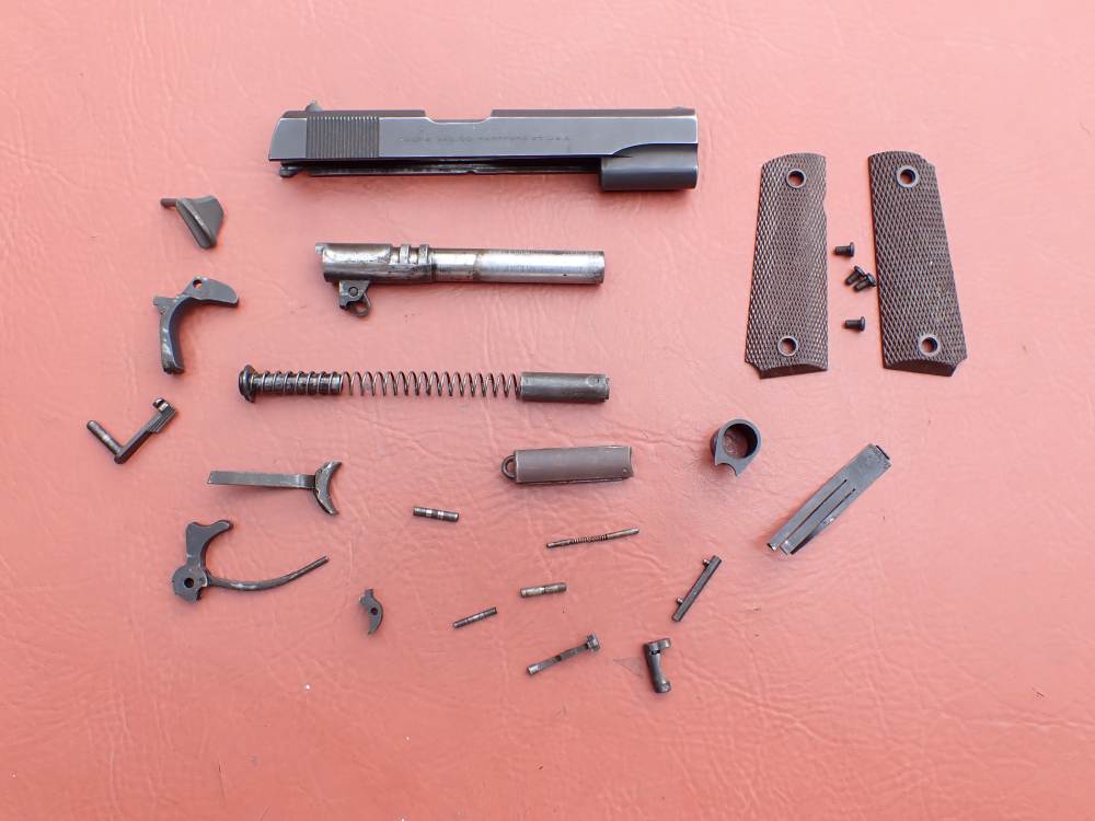 EARLY COLT 1911 GOVERNMENT MODEL .45ACP FACTORY PISTOL PARTS KIT SET-img-0
