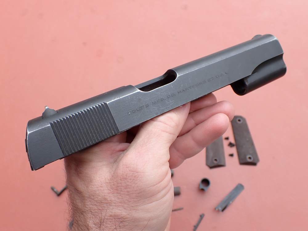 EARLY COLT 1911 GOVERNMENT MODEL .45ACP FACTORY PISTOL PARTS KIT SET-img-12