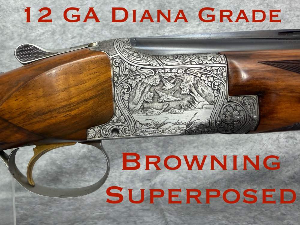 1959 Diana Grade Browning Superposed 12GA Shotgun: Engraved By René Dewil-img-0
