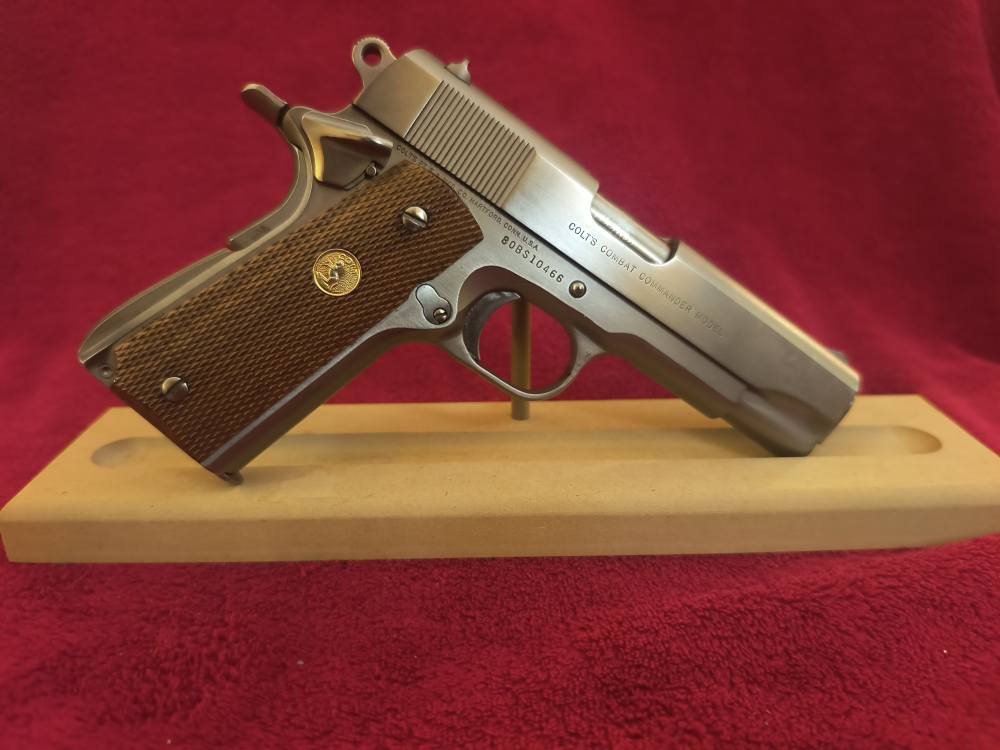 Colt custom shop 1911 nickel combat commander 45 acp pre series 80 1981 -img-24