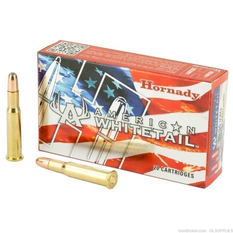 HORNADY AMERICAN WHITETAIL .30-30 WIN 150 GRAIN INTERLOCK SP RN 20 RND BOX-img-0