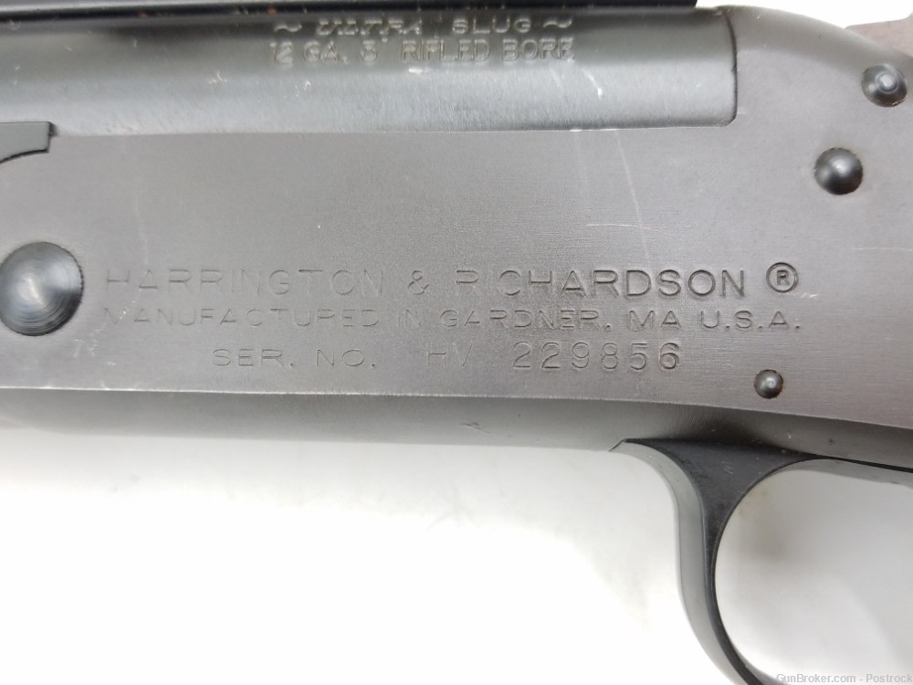 H&R Ultra Slug Gun Single Shot 12 Gauge Rifled Bore Shotgun w/ 24 Barrel -img-2