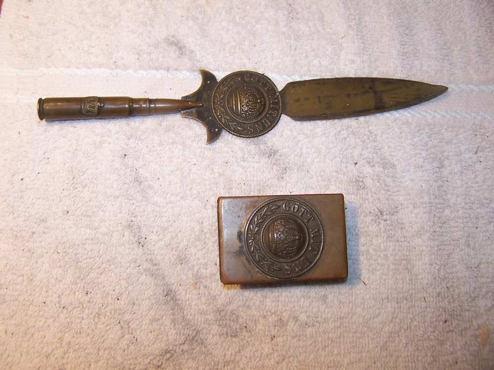 WW 1 Trench art and match box  ''Gott Mit Uns''-img-5