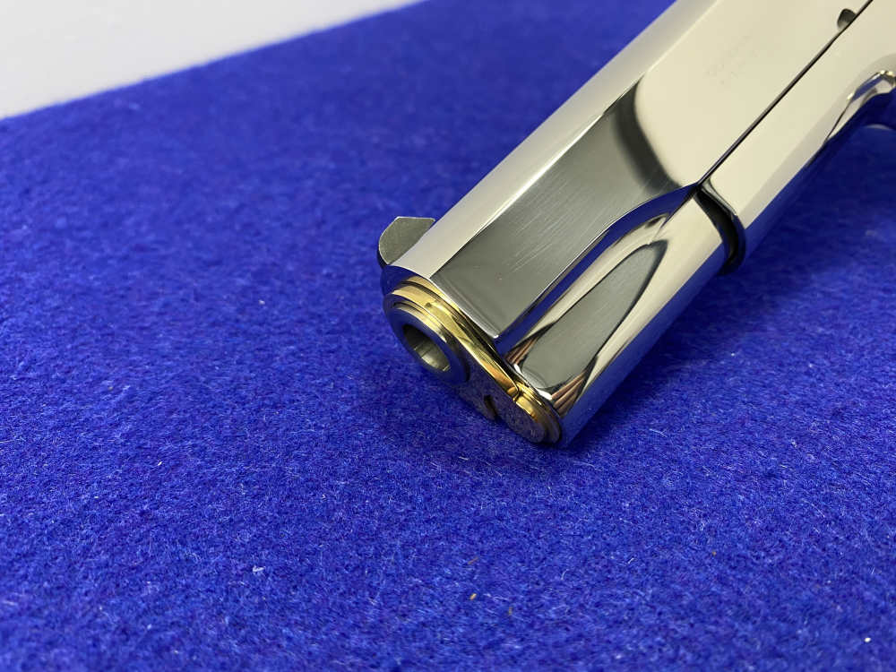 Colt Government .38 Super 5" *STUNNING MIRRORED STAINLESS - GOLD ACCENTS*-img-15