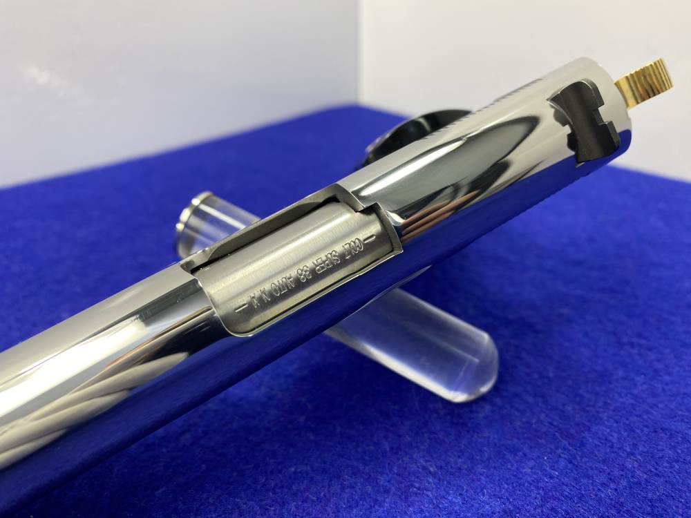 Colt Government .38 Super 5" *STUNNING MIRRORED STAINLESS - GOLD ACCENTS*-img-31