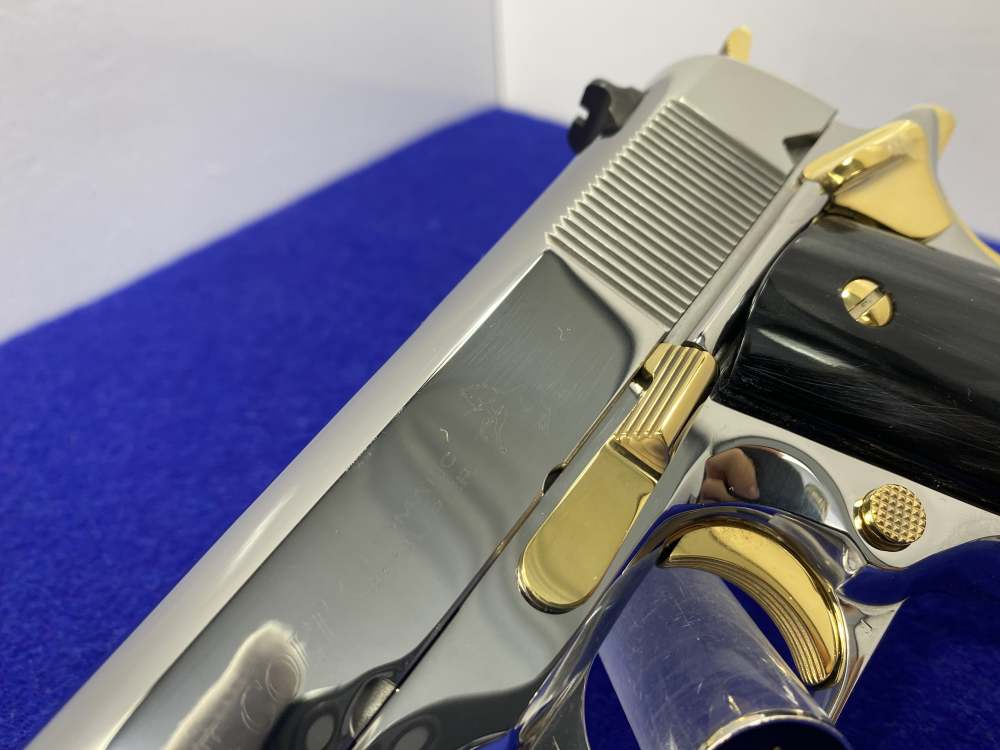 Colt Government .38 Super 5" *STUNNING MIRRORED STAINLESS - GOLD ACCENTS*-img-12