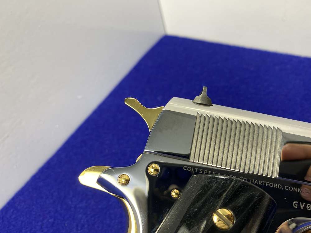 Colt Government .38 Super 5" *STUNNING MIRRORED STAINLESS - GOLD ACCENTS*-img-20