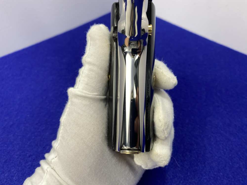 Colt Government .38 Super 5" *STUNNING MIRRORED STAINLESS - GOLD ACCENTS*-img-35