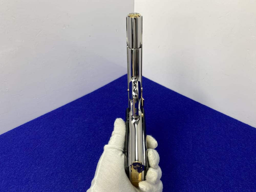 Colt Government .38 Super 5" *STUNNING MIRRORED STAINLESS - GOLD ACCENTS*-img-34