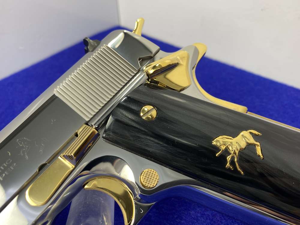 Colt Government .38 Super 5" *STUNNING MIRRORED STAINLESS - GOLD ACCENTS*-img-8