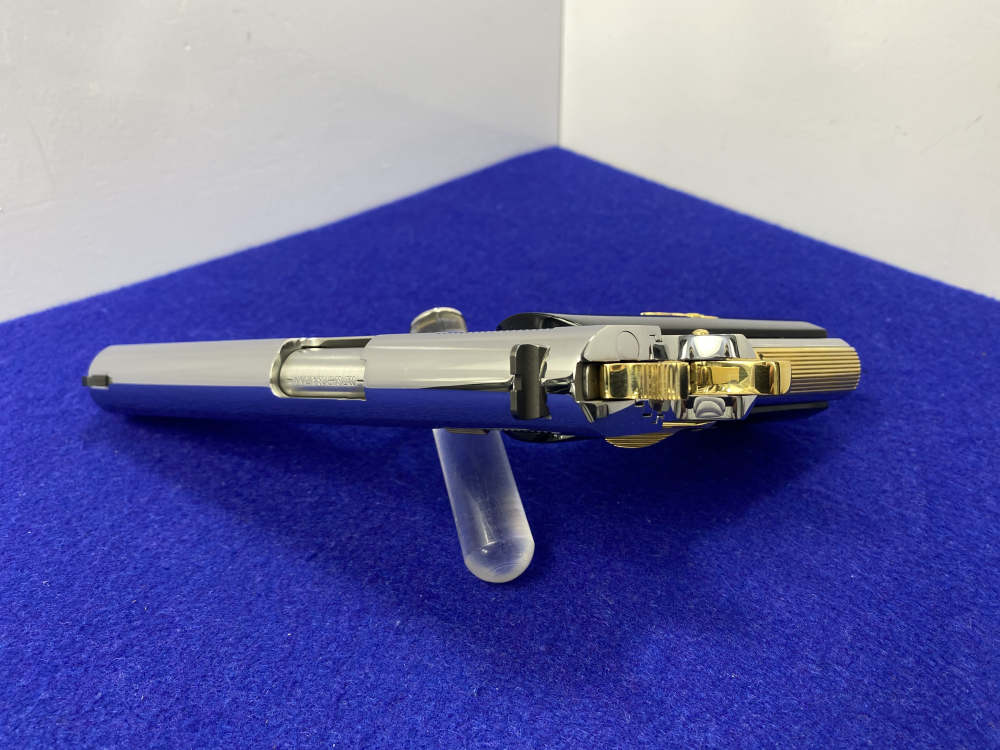 Colt Government .38 Super 5" *STUNNING MIRRORED STAINLESS - GOLD ACCENTS*-img-25
