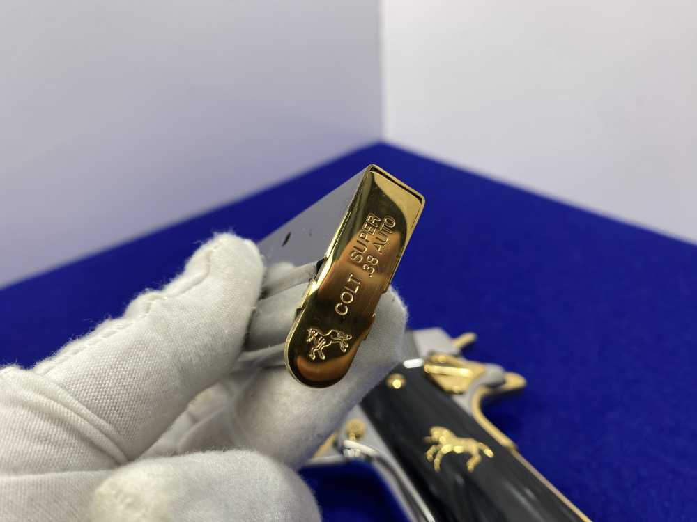 Colt Government .38 Super 5" *STUNNING MIRRORED STAINLESS - GOLD ACCENTS*-img-45