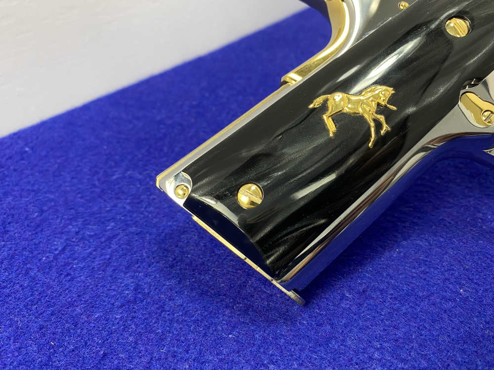 Colt Government .38 Super 5" *STUNNING MIRRORED STAINLESS - GOLD ACCENTS*-img-17